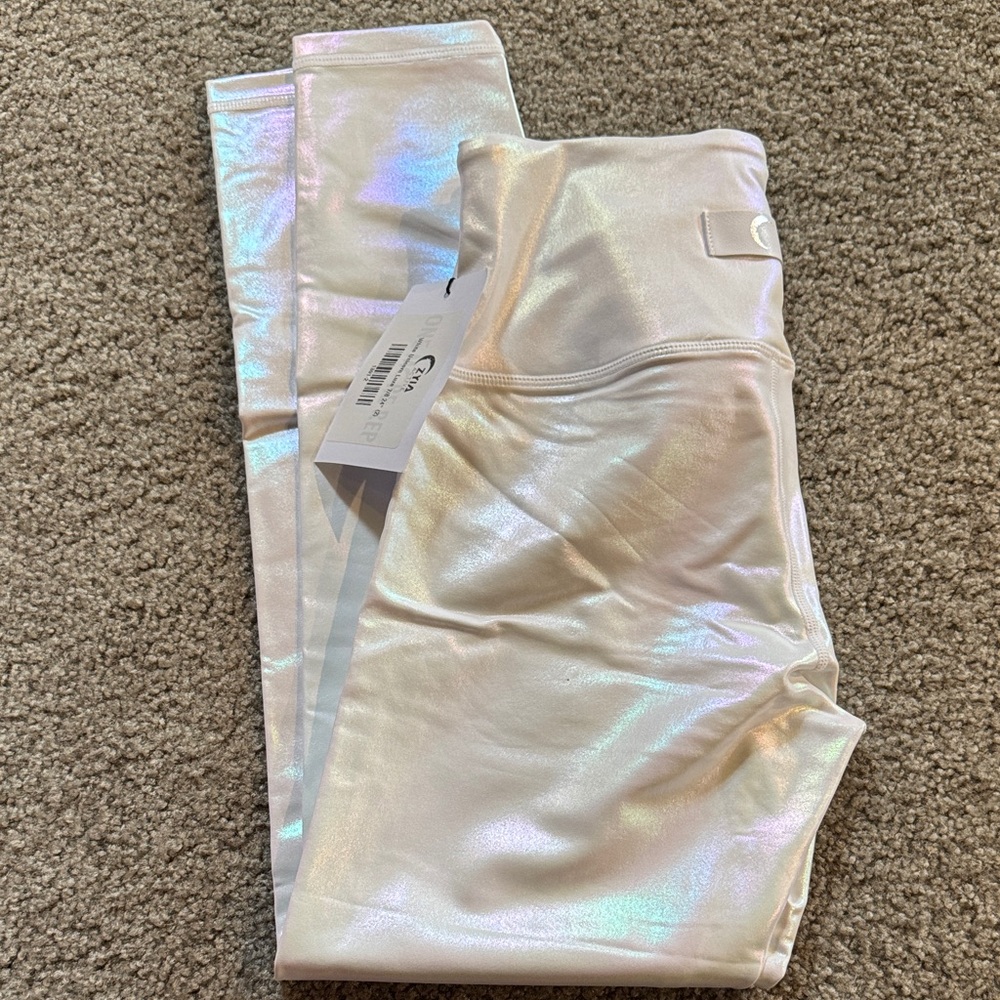 ZYIA Iridescent White Leggings
